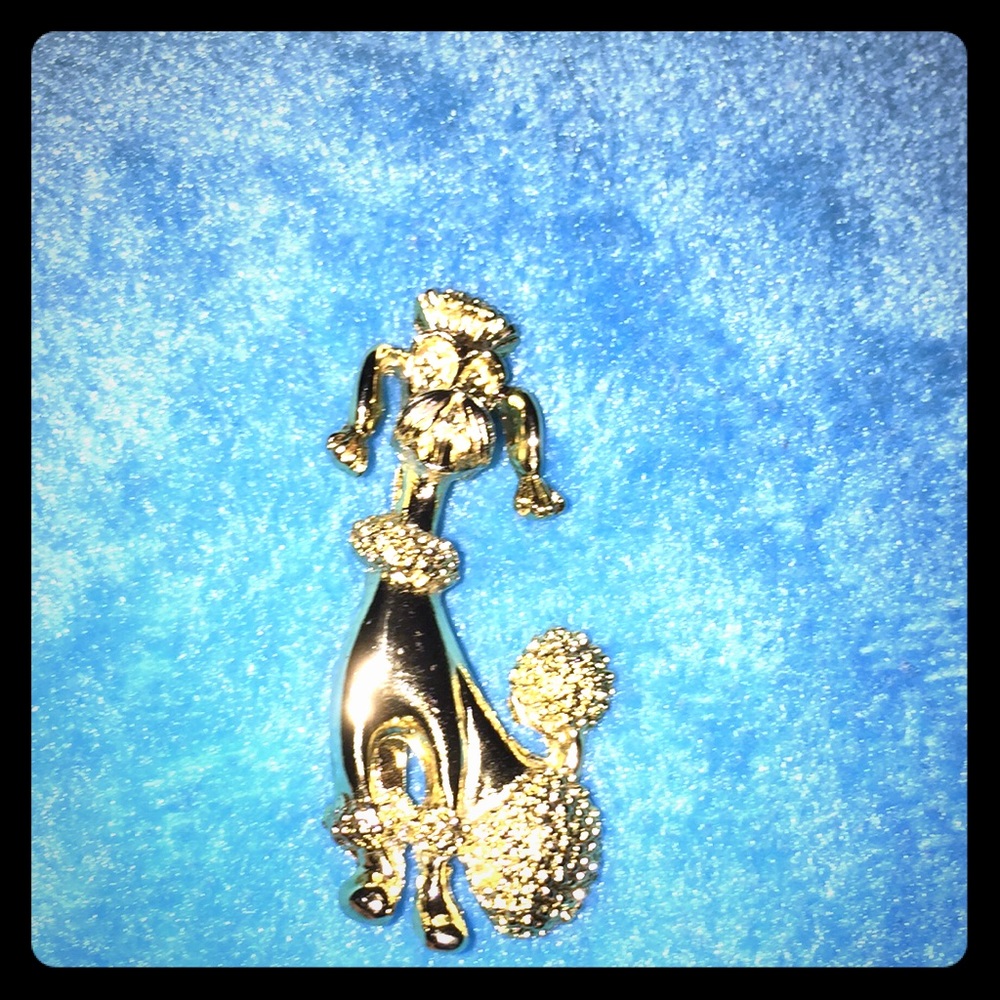 Poodle brooch